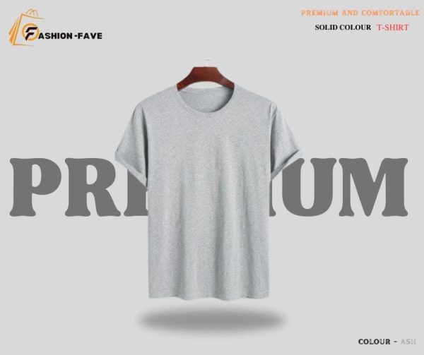 PREMIUM HALF SLEEVE T-SHIRT (ASH)