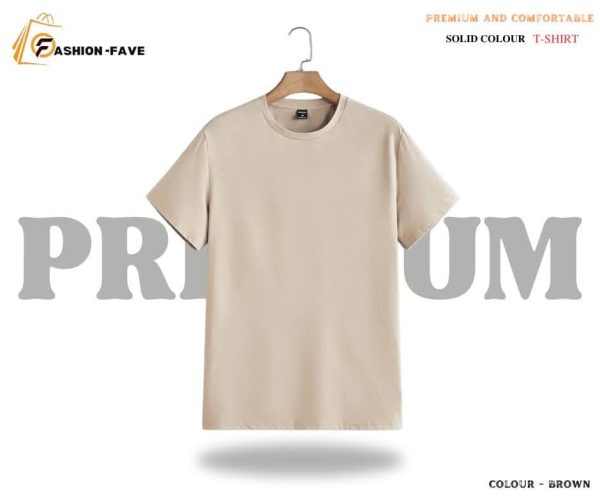 PREMIUM HALF SLEEVE T-SHIRT (BROWN)