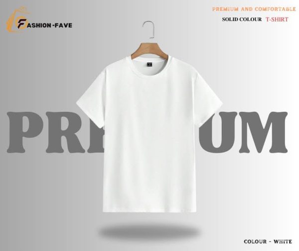 PREMIUM HALF SLEEVE T-SHIRT (WHITE)
